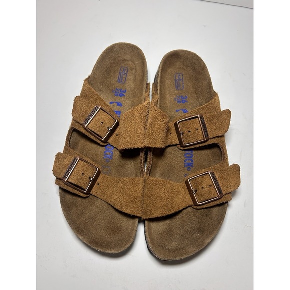 Birkenstock Arizona Mink Suede Leather Soft Footbed Size 36; 230 L5 - Picture 2 of 6